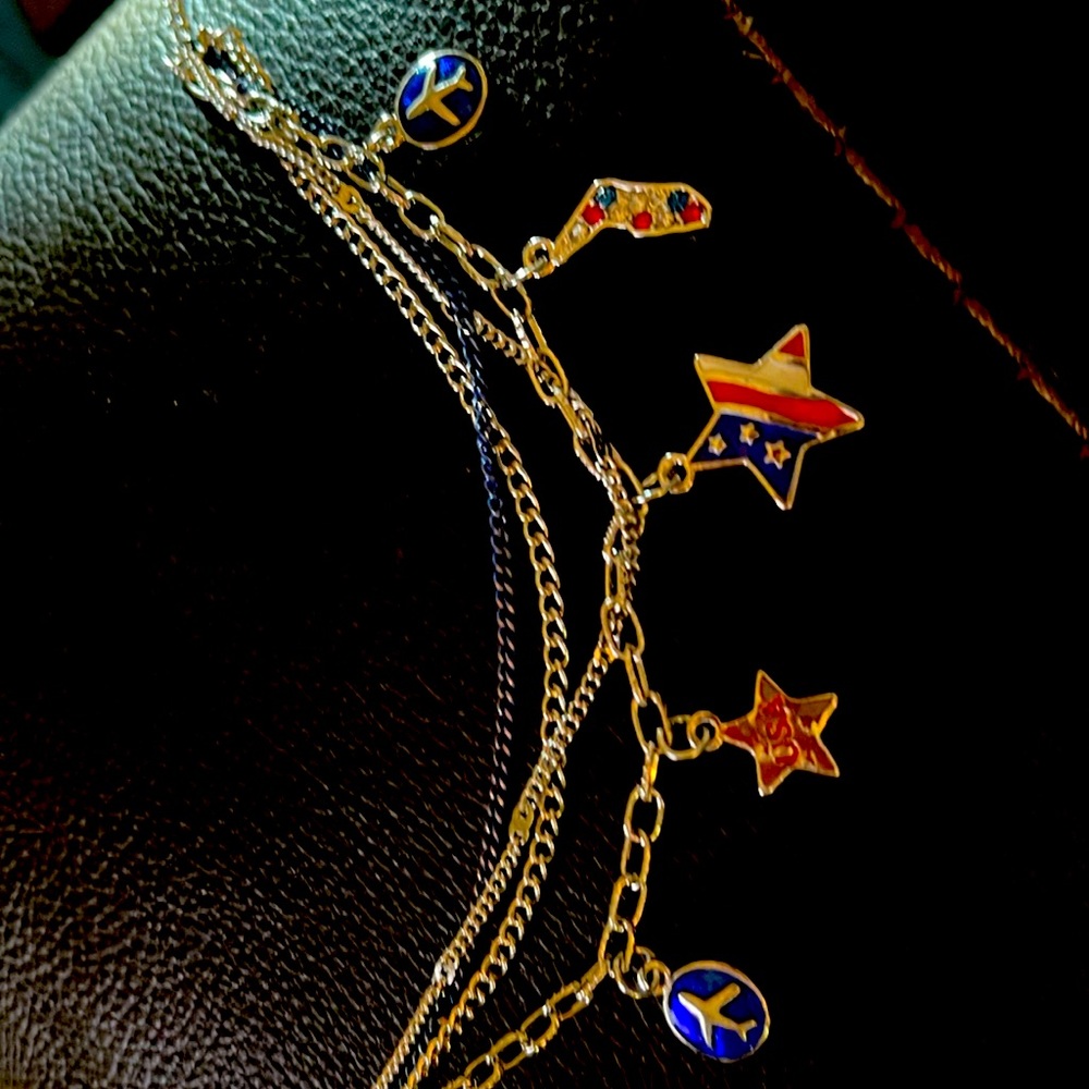 Bracelet- Multi Color Crystal in Silvertone